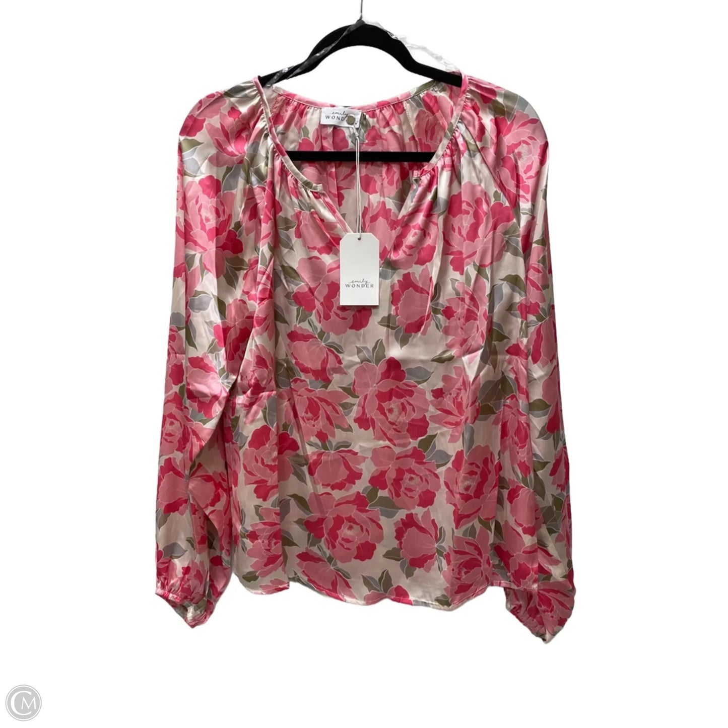 Blouse Long Sleeve By Emily Wonder In Floral Print, Size: M