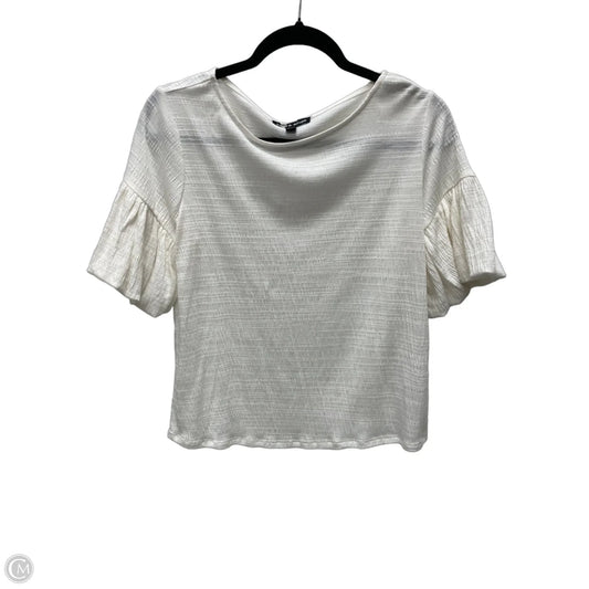 Top Short Sleeve By Cable And Gauge In White, Size: S