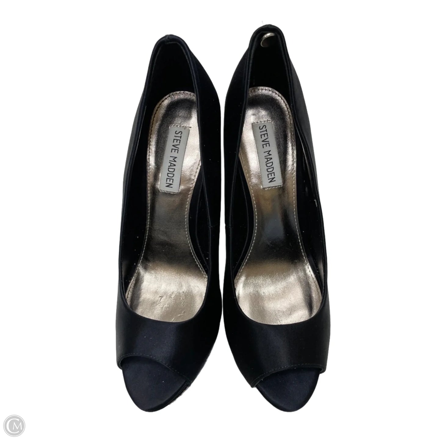 Sandals Heels Stiletto By Steve Madden In Black, Size: 9