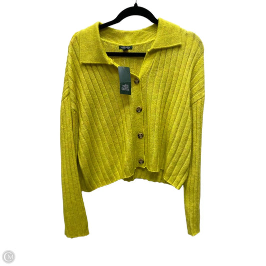 Sweater Cardigan By Wild Fable In Yellow, Size: 2x