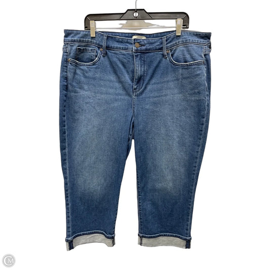 Jeans Cropped By Cmc In Blue Denim, Size: 18