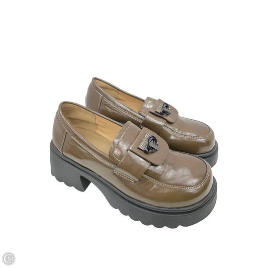 Shoes Heels Block By Clothes Mentor In Brown, Size: 8.5