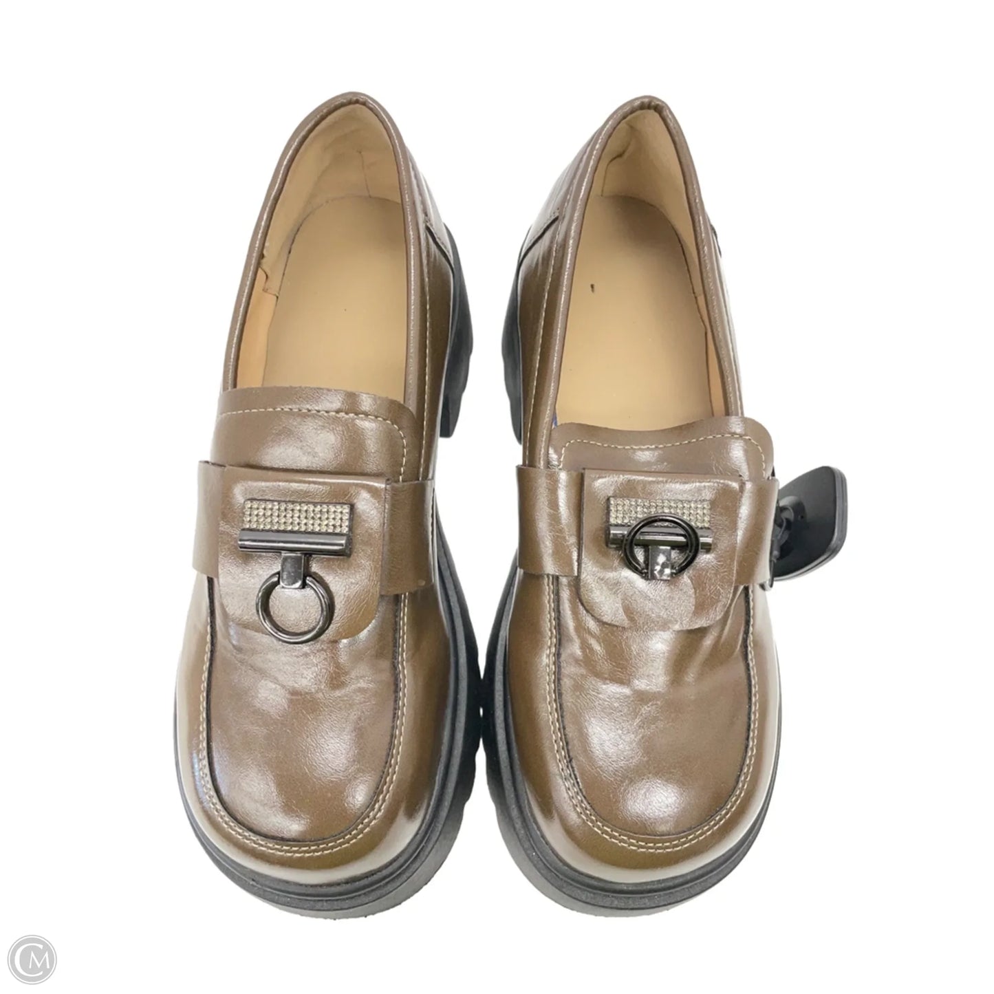 Shoes Heels Block By Clothes Mentor In Brown, Size: 8.5