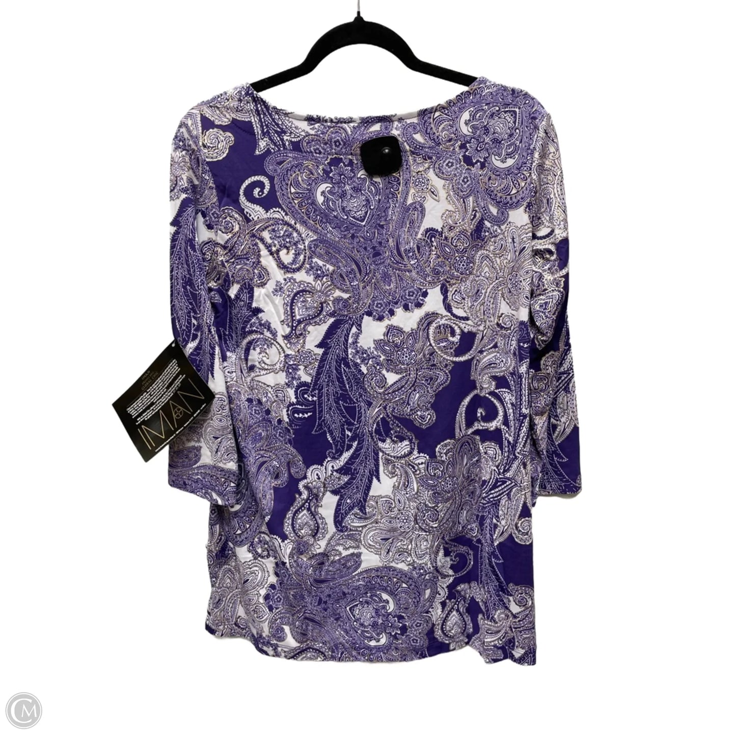 Blouse 3/4 Sleeve By Iman Hsn In Floral Print, Size: M