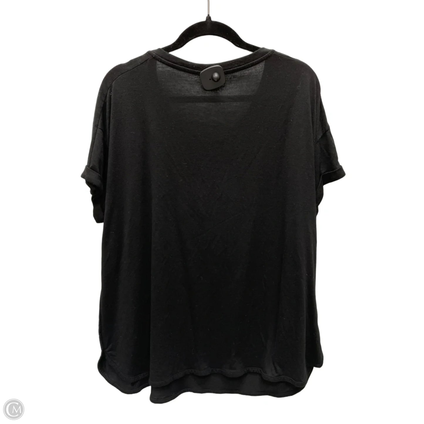 Top Short Sleeve Basic By Disney In Black, Size: 1x