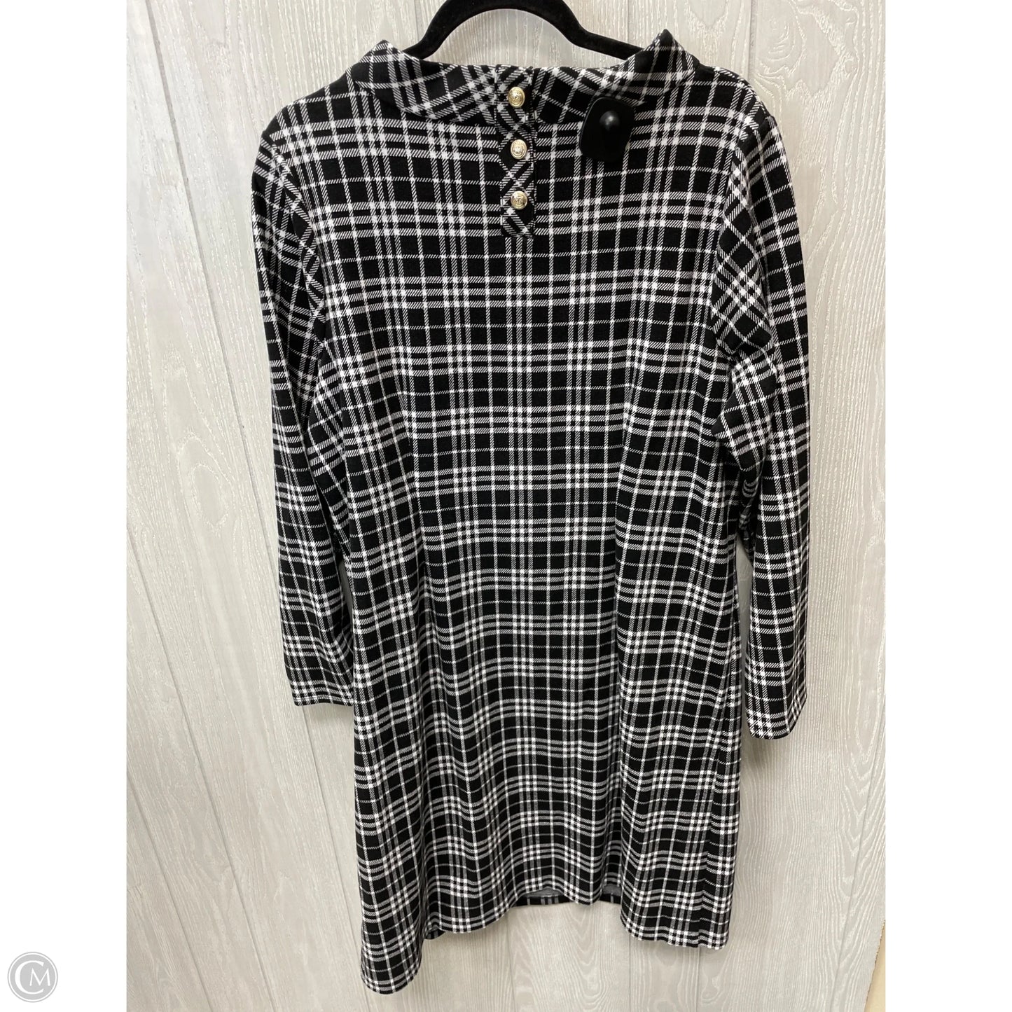 Dress Casual Midi By Talbots In Checkered Pattern, Size: Xl