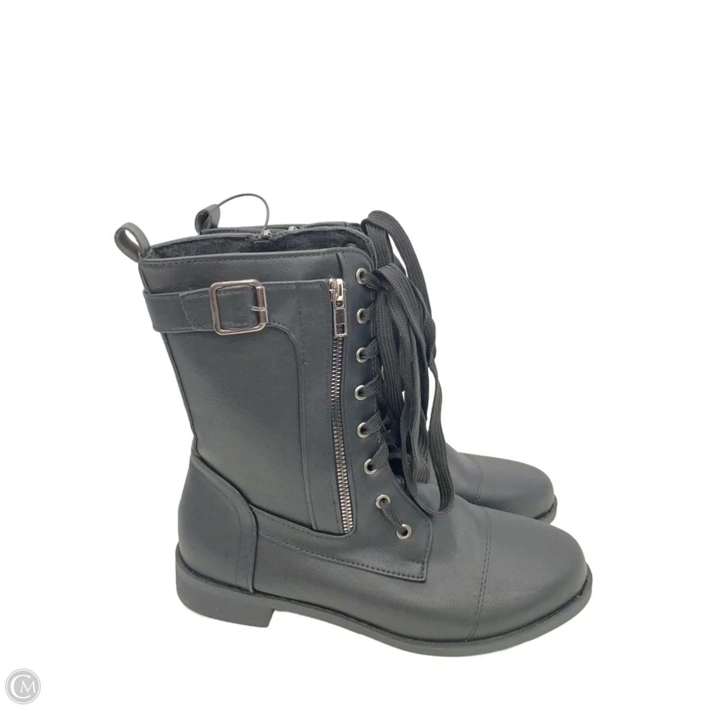 Boots Ankle Heels By Clothes Mentor In Black, Size: 8.5