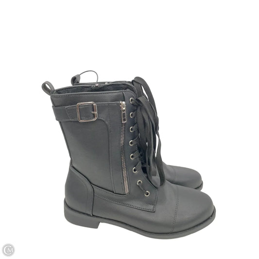 Boots Ankle Heels By Clothes Mentor In Black, Size: 8.5