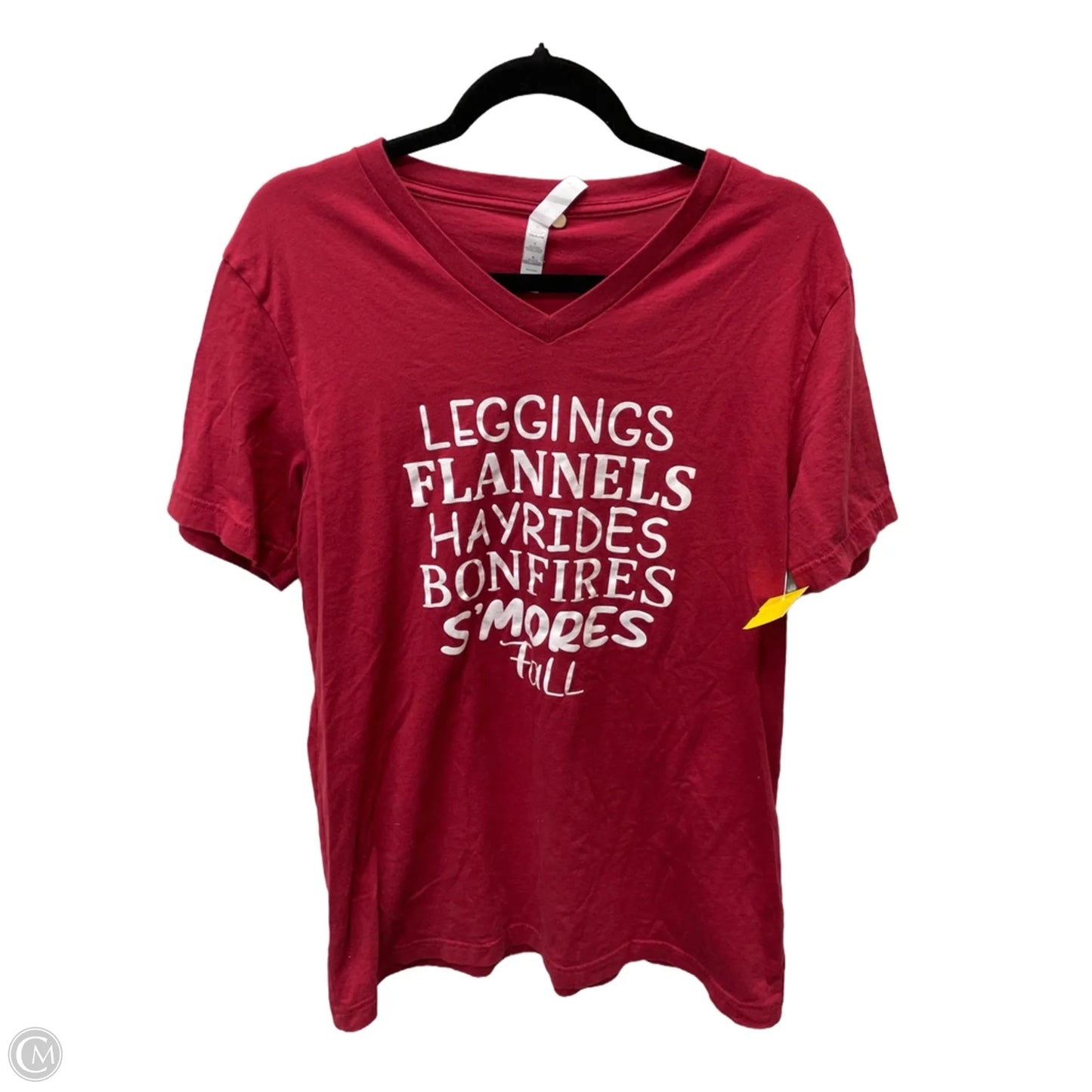 Top Short Sleeve Basic By Bella + Canvas In Red, Size: L