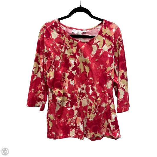 Top 3/4 Sleeve By D&co. In Multi-colored, Size: 1x