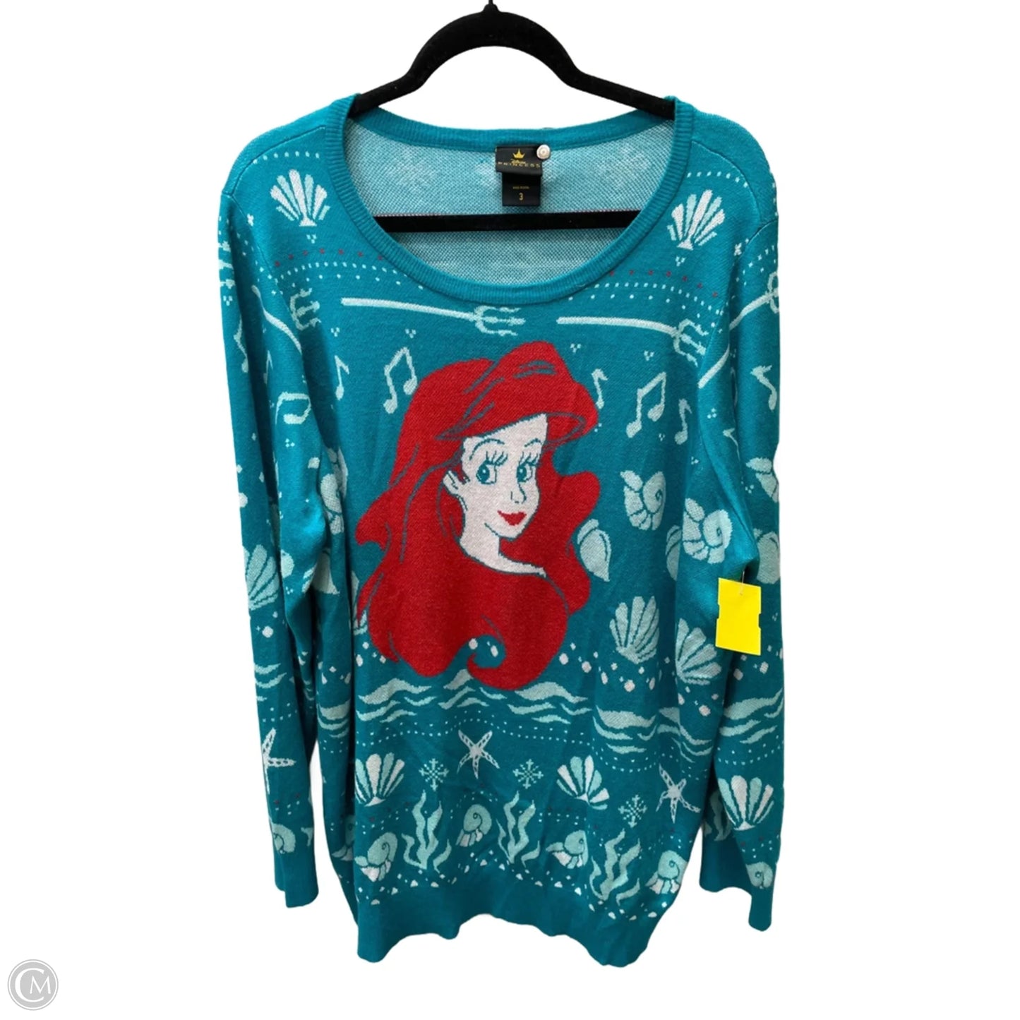 Sweater By Disney In Aqua, Size: 3x
