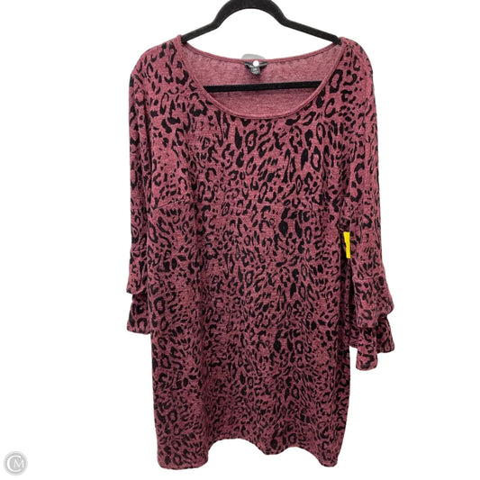 Dress Casual Short By Tacera In Animal Print, Size: 2x