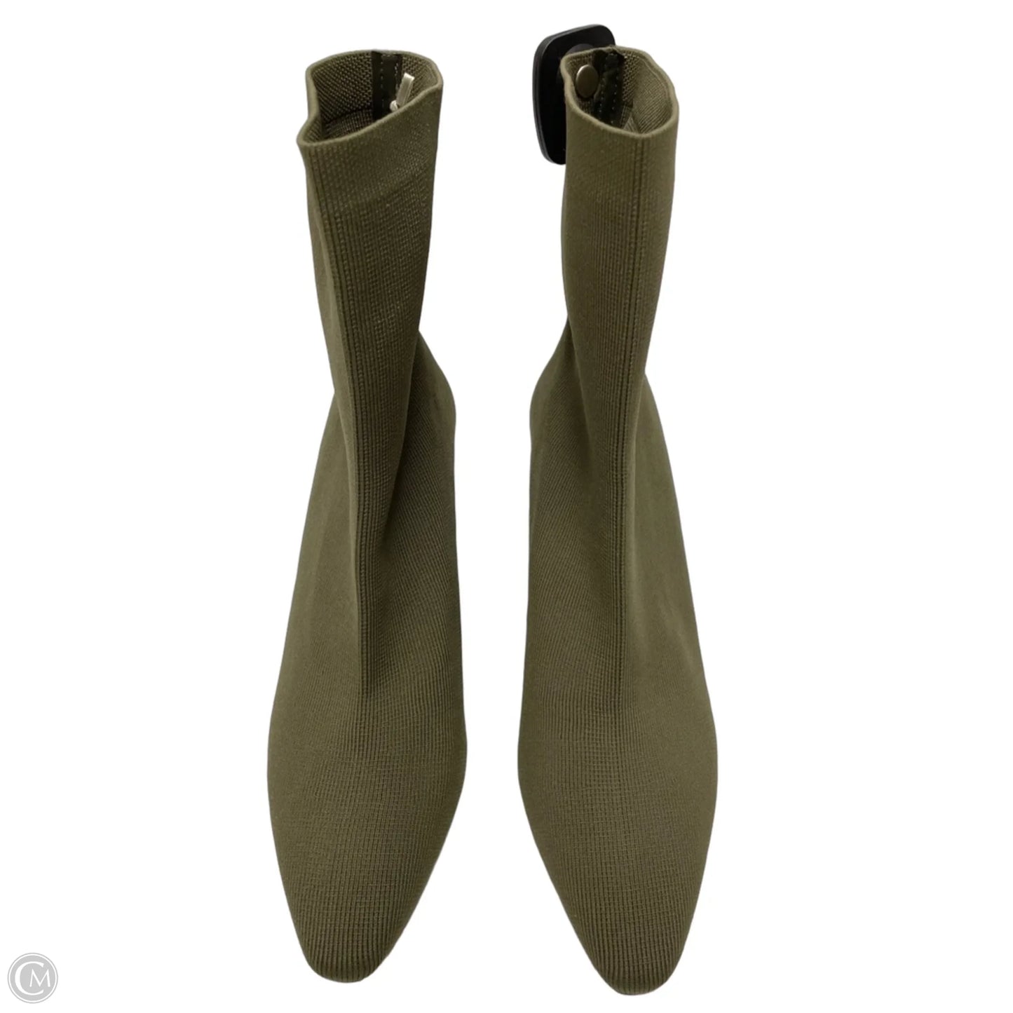 Boots Ankle Heels By The Drop In Green, Size: 8.5