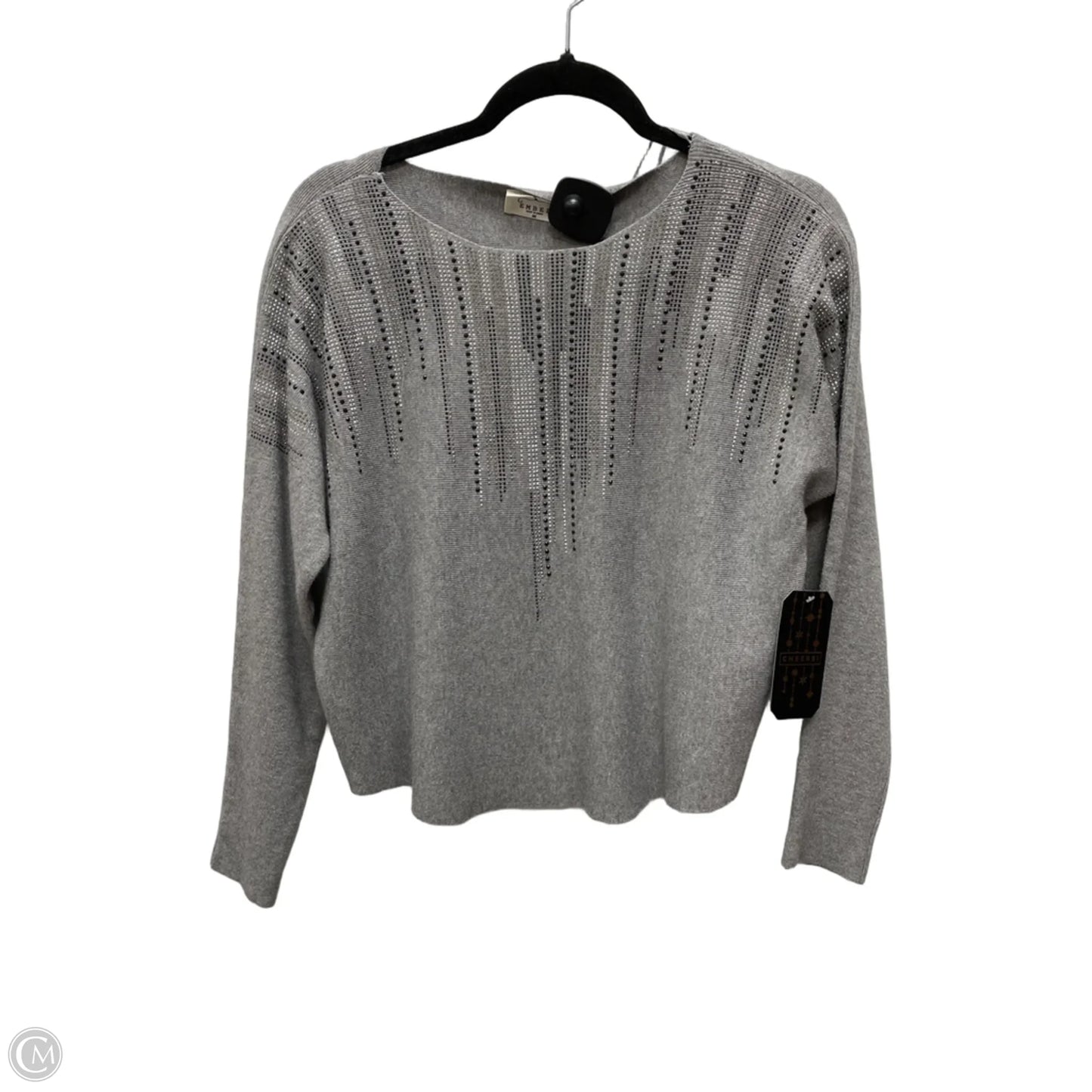 Top Long Sleeve By Ember In Grey, Size: M
