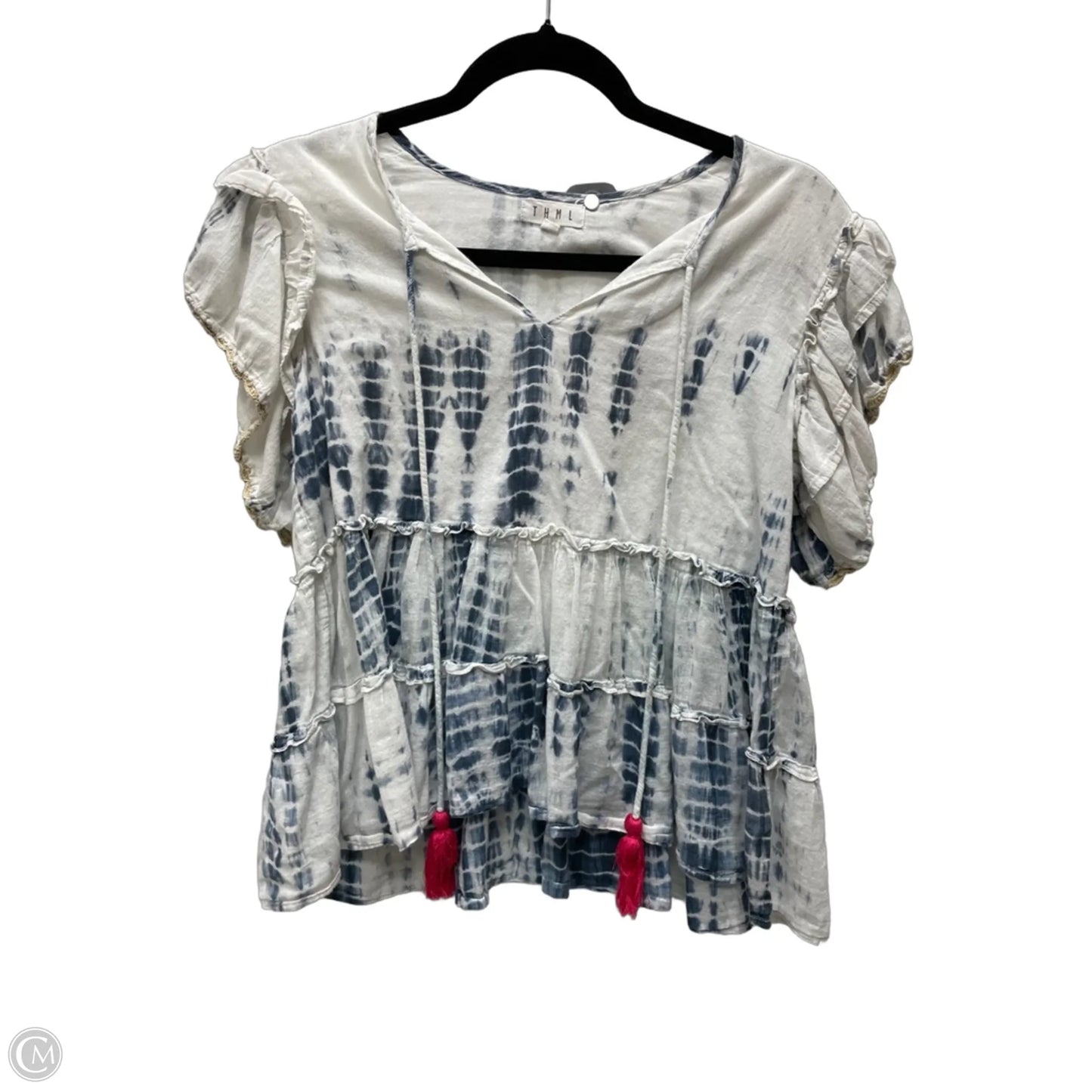 Top Short Sleeve By Thml In Tie Dye Print, Size: S