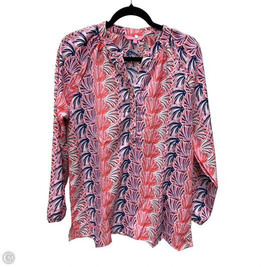 Blouse Long Sleeve By Simply Southern In Multi-colored, Size: L