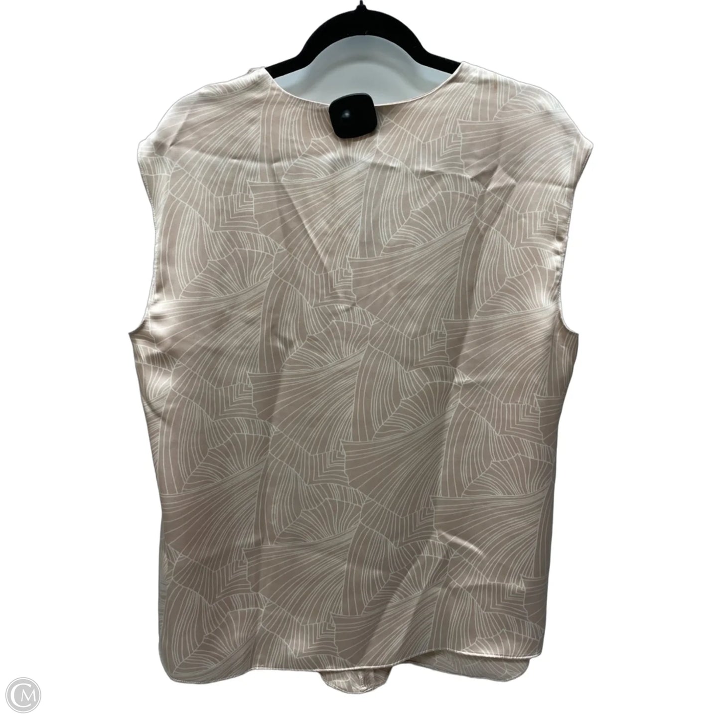 Blouse Sleeveless By Alfani In Pink & White, Size: 1x