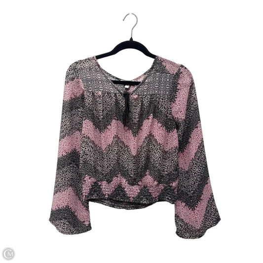 Blouse Long Sleeve By Love Fire In Multi-colored, Size: M
