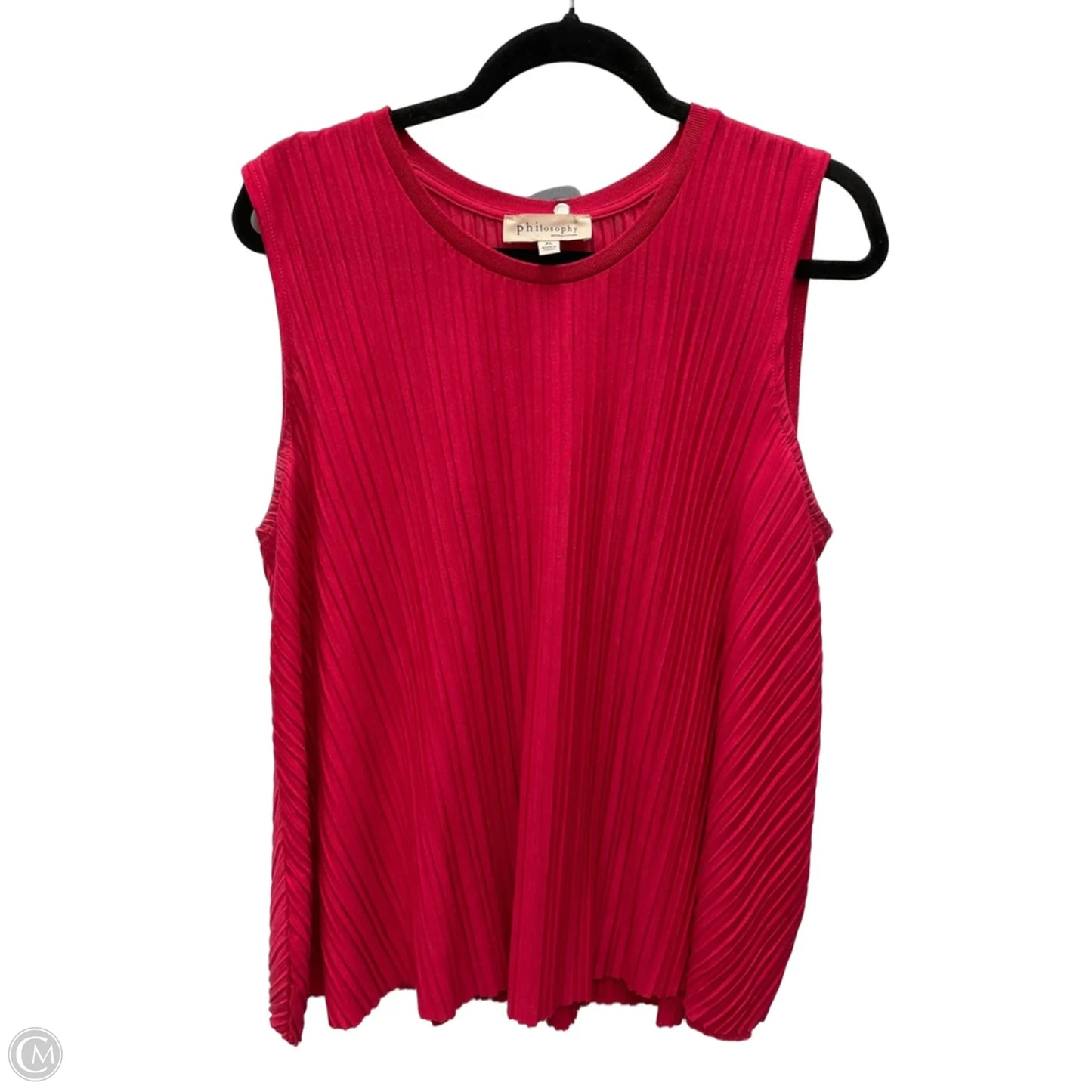 Top Sleeveless By Philosophy In Pink, Size: Xl