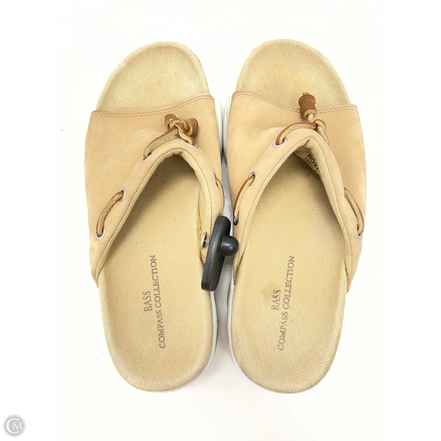 Sandals Flats By Bass In Brown & Tan, Size: 6.5