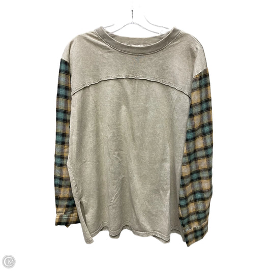 Top Long Sleeve By Easel In Green, Size: M