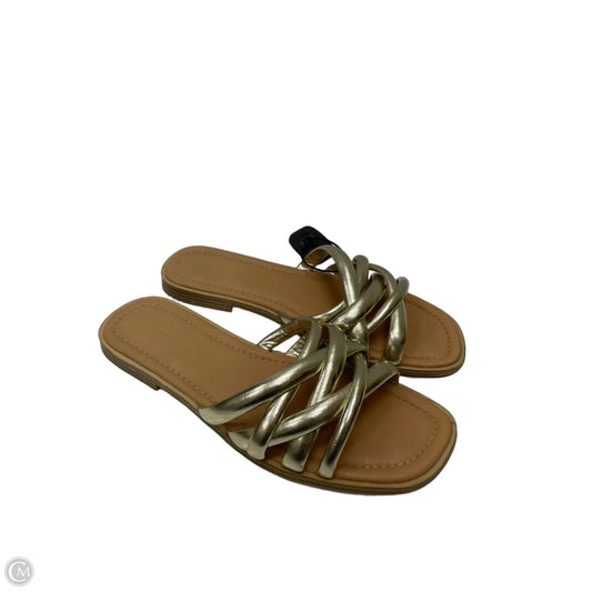 Sandals Flats By Universal Thread In Gold, Size: 11