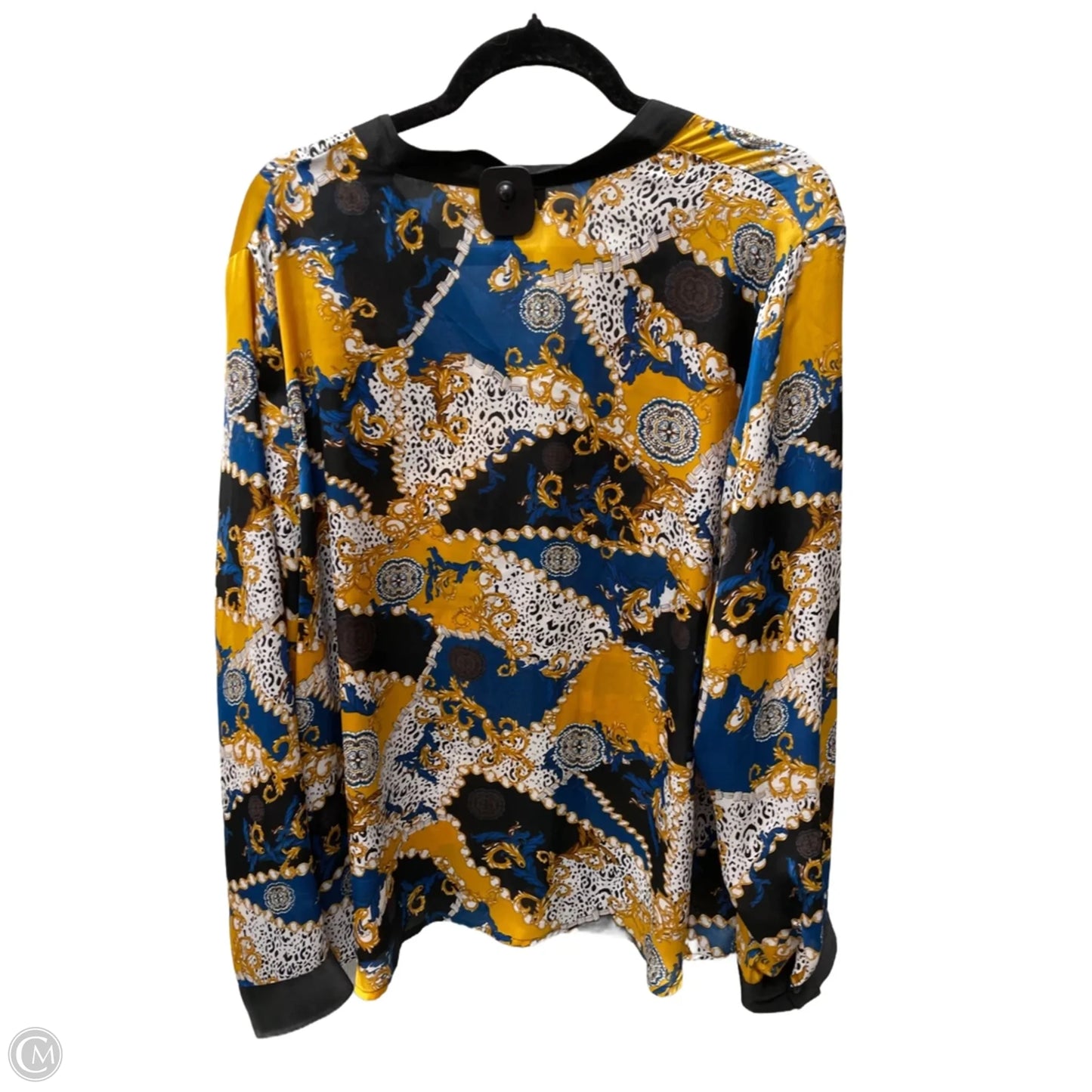 Top Long Sleeve By Investments In Floral Print, Size: 2x