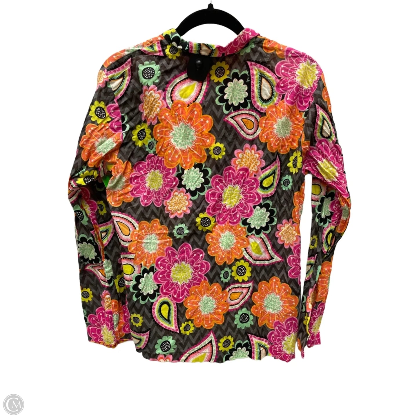 Top Long Sleeve By Vera Bradley In Floral Print, Size: M