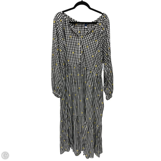 Dress Casual Maxi By Old Navy In Checkered Pattern, Size: 2x