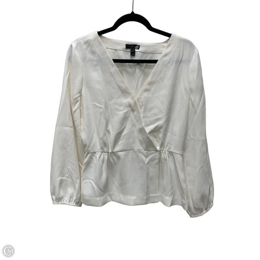 Blouse Long Sleeve By J. Crew In Cream, Size: M