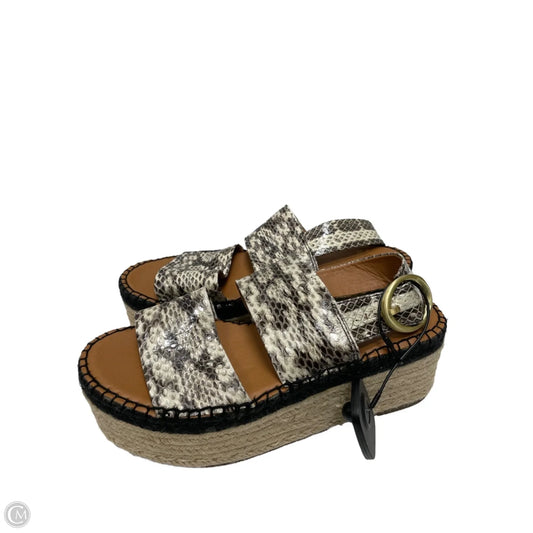 Sandals Heels Platform By Franco Sarto In Snakeskin Print, Size: 9