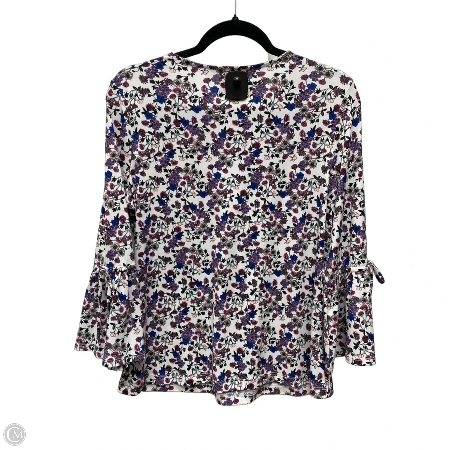 Blouse 3/4 Sleeve By Liz Claiborne In Floral Print, Size: M