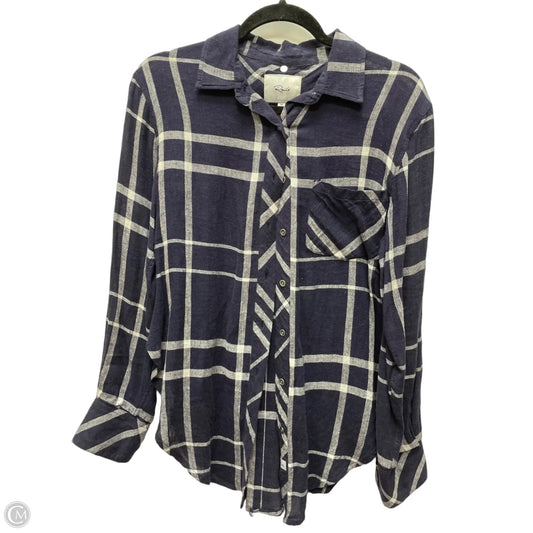 Top Long Sleeve By Rails In Plaid Pattern, Size: Xs