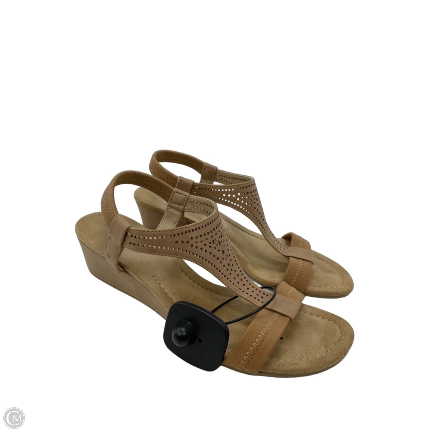 Sandals Heels Wedge By Alfani In Tan, Size: 7