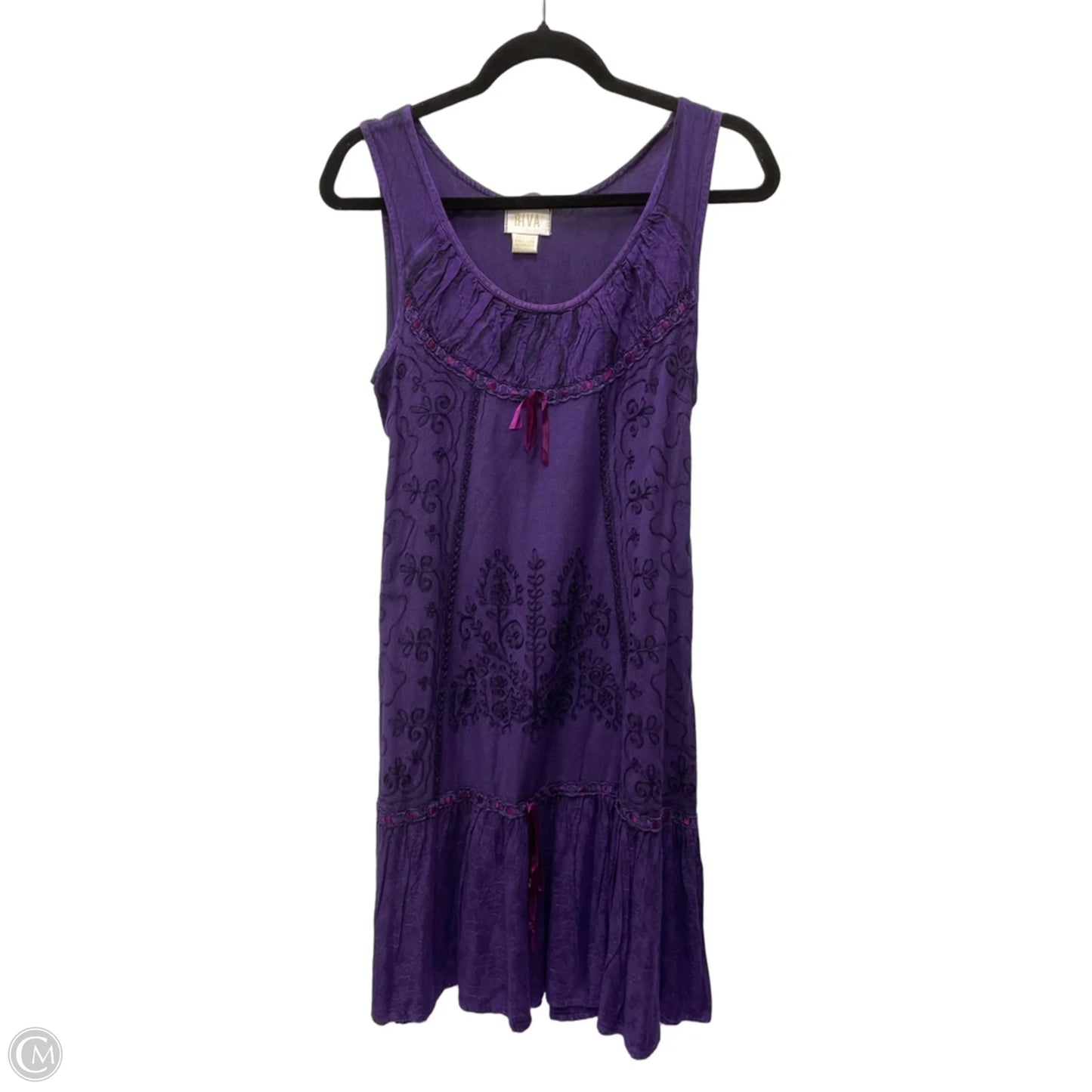 Dress Casual Short By Cmb In Pink & Purple, Size: M