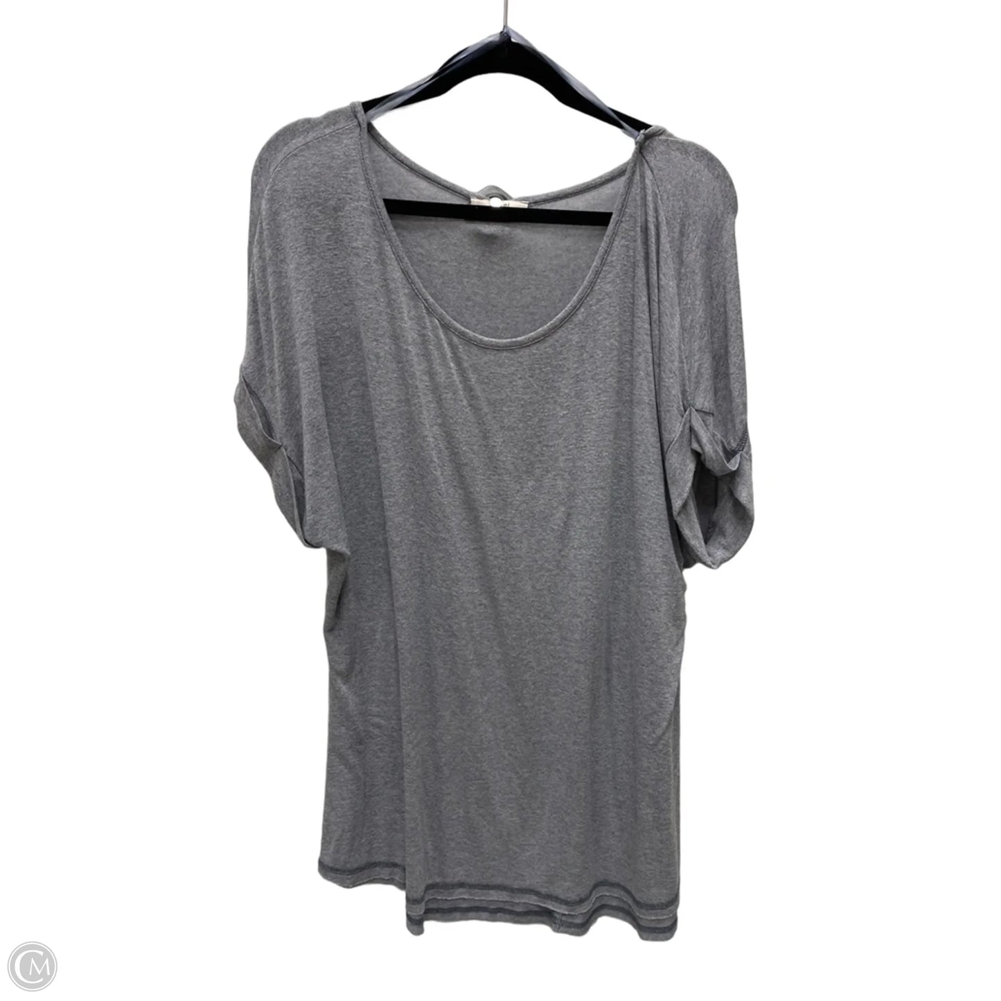 Top Short Sleeve By Easel In Grey, Size: M