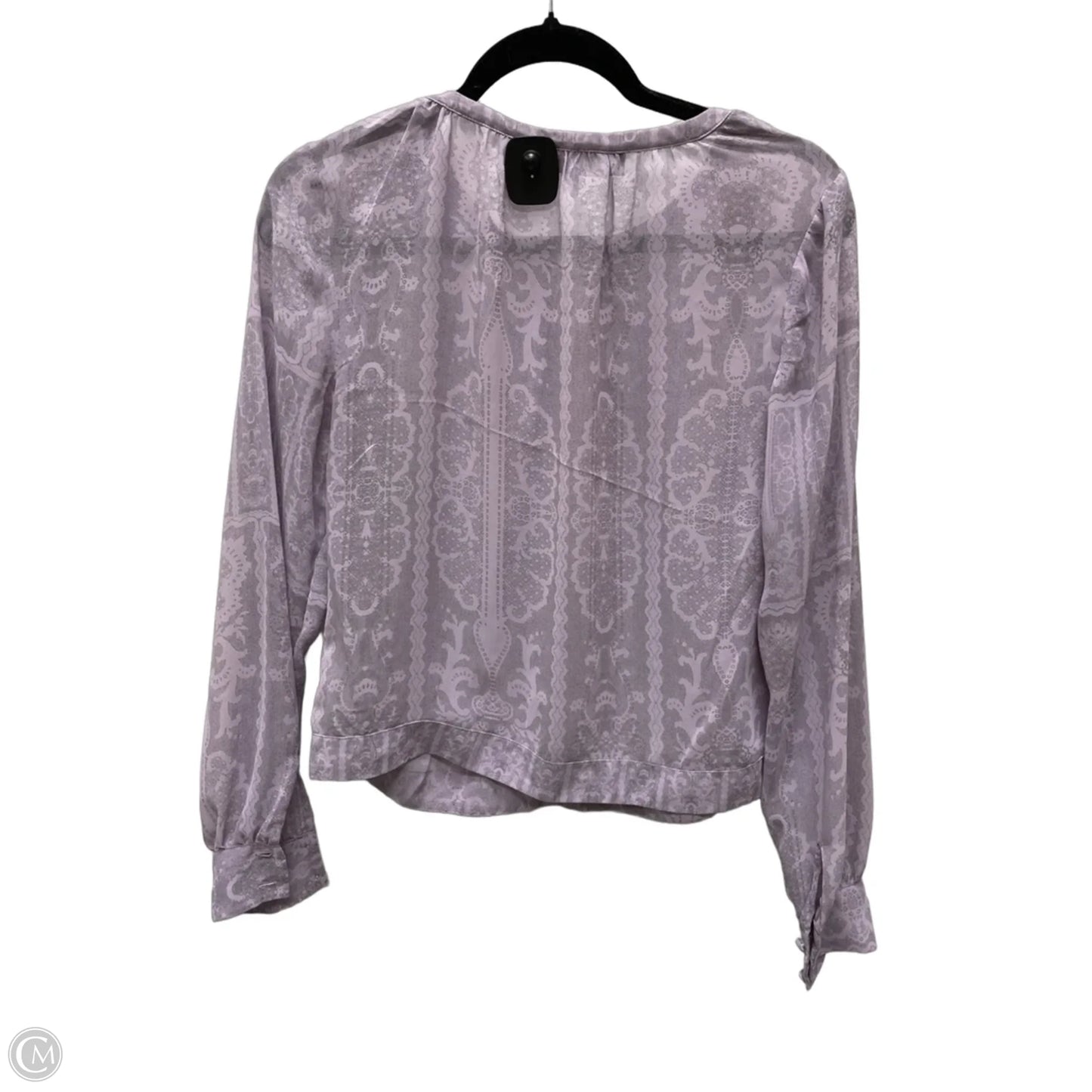 Blouse Long Sleeve By Jennifer Lopez In Purple, Size: Xs