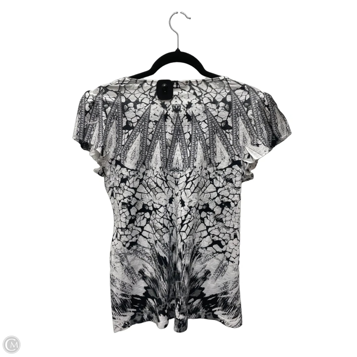 Top Short Sleeve By Apt 9 In Geometric Pattern, Size: M
