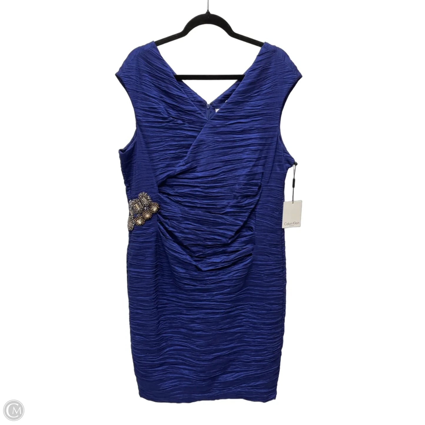 Dress Party Short By Calvin Klein In Blue, Size: 1x