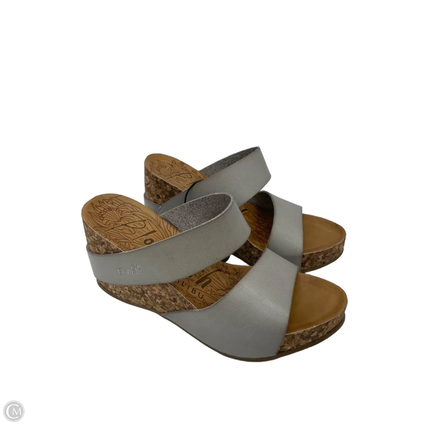 Sandals Heels Wedge By Blowfish In Grey, Size: 7