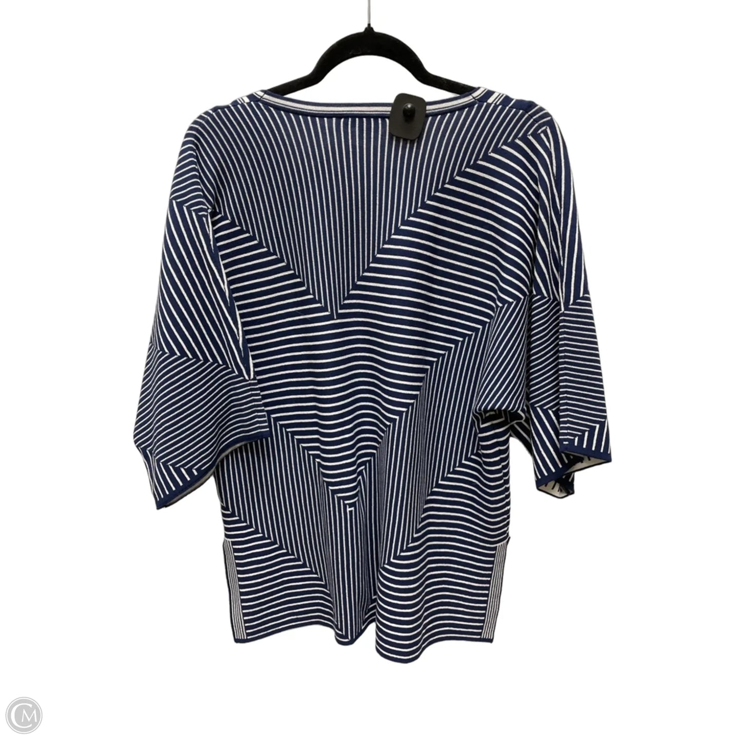 Sweater By Chicos In Striped Pattern, Size: M
