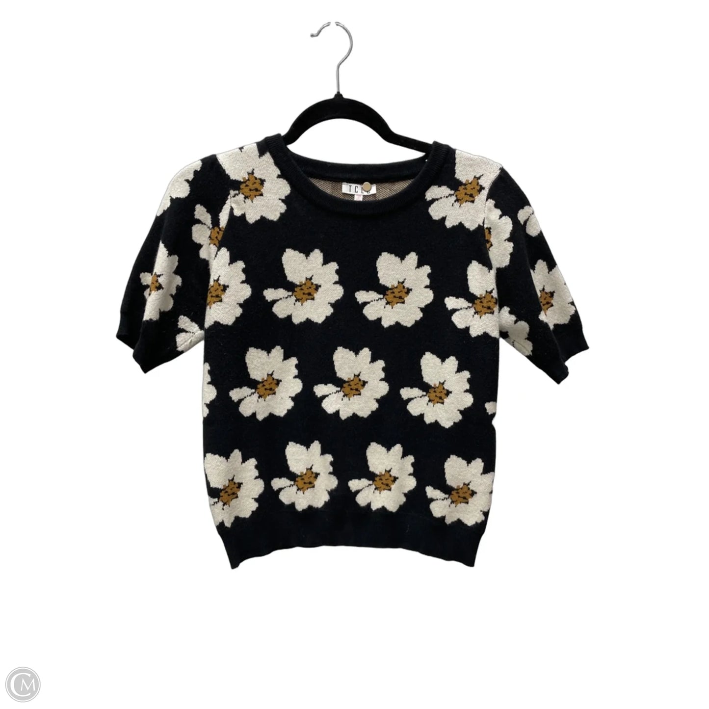 Sweater Short Sleeve By Tcec In Floral Print, Size: S