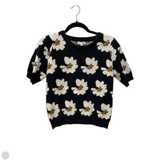 Sweater Short Sleeve By Tcec In Floral Print, Size: S