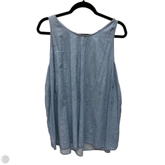Top Sleeveless By Old Navy In Blue Denim, Size: 2x
