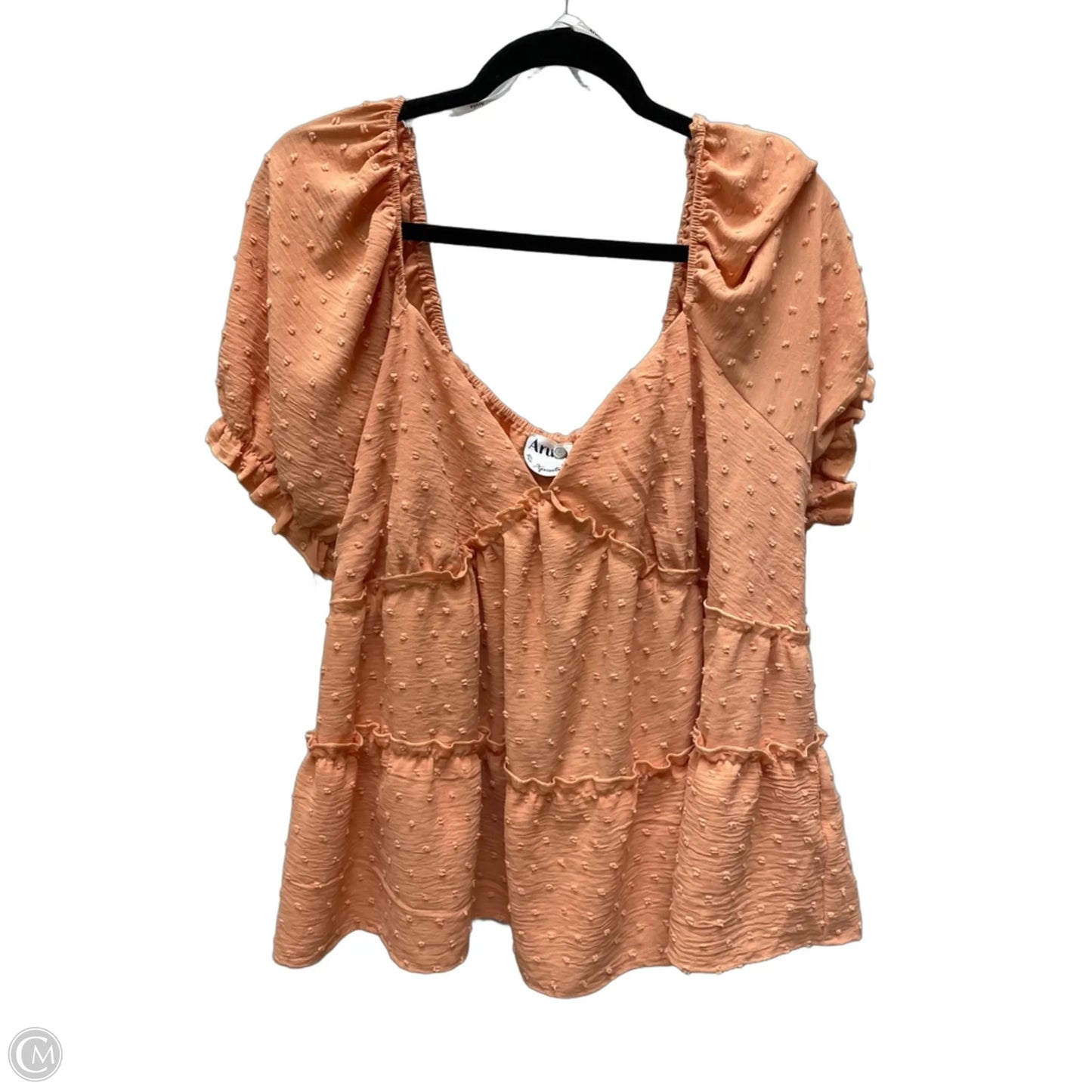 Top Short Sleeve By Arula In Orange, Size: Xl