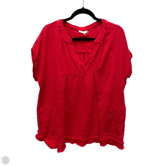 Top Short Sleeve By Entro In Red, Size: M