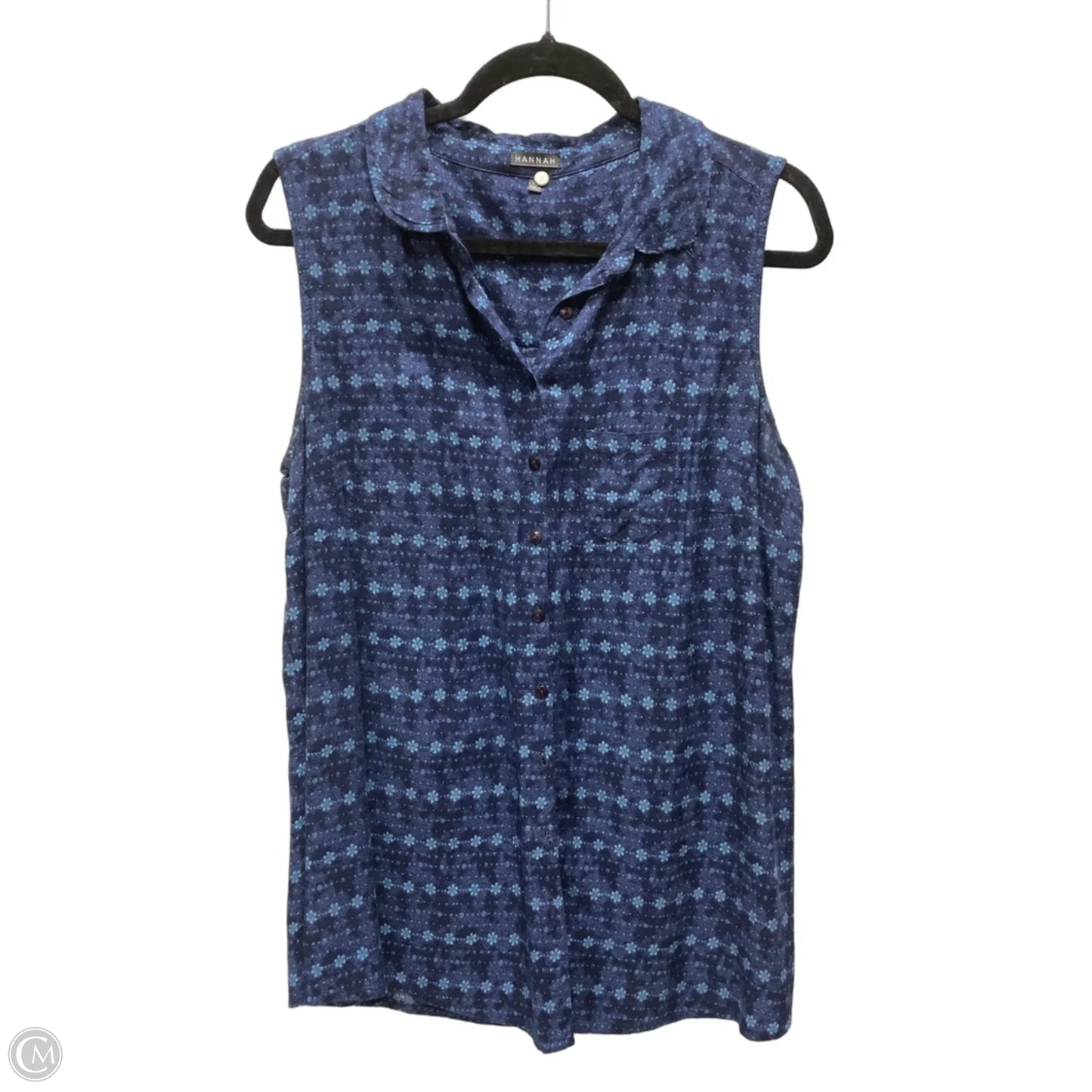 Top Sleeveless By Hannah In Floral Print, Size: Xl