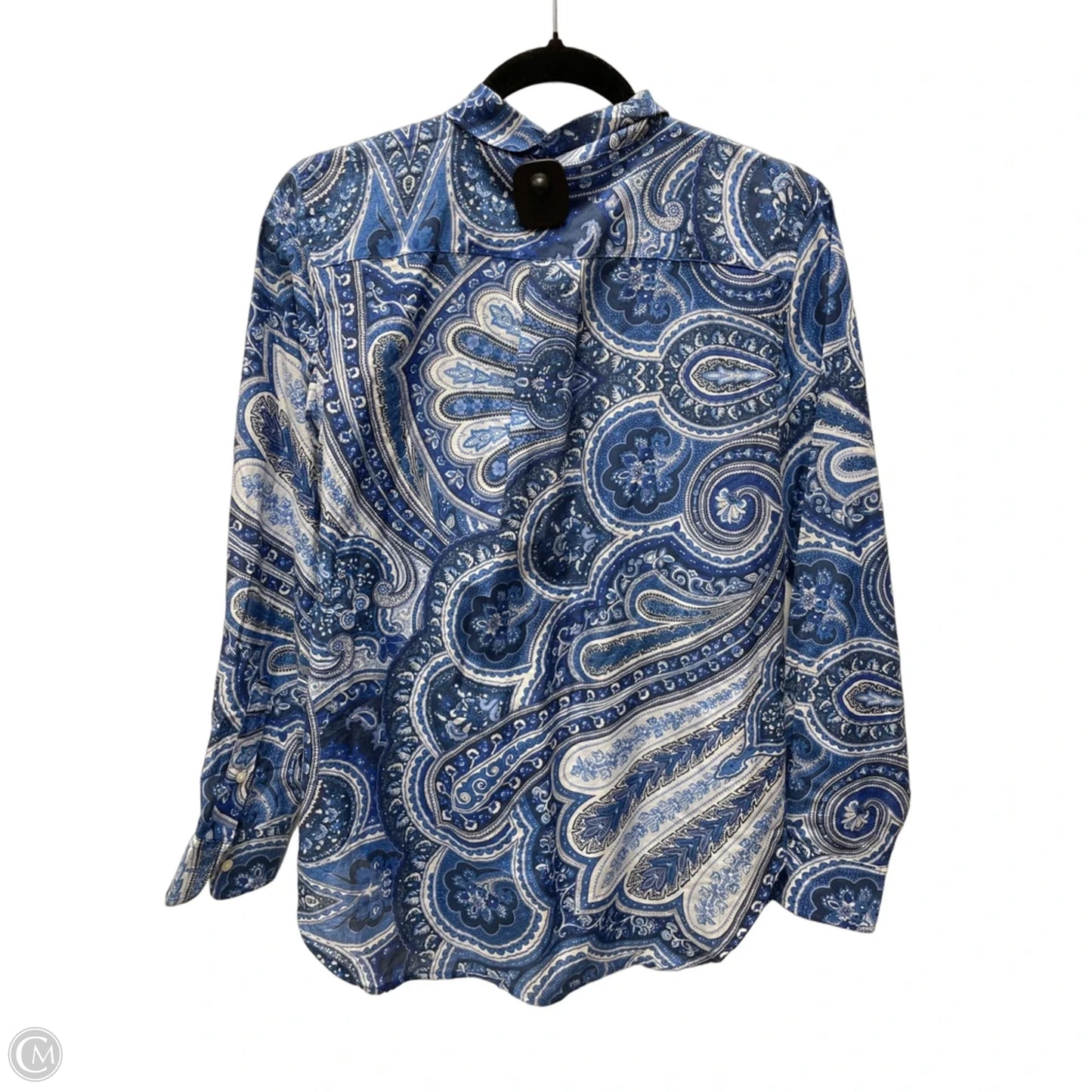 Blouse Long Sleeve By Ralph Lauren In Floral Print, Size: M