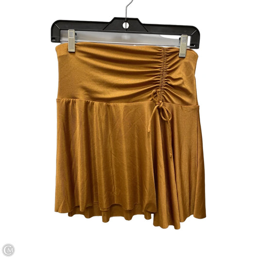 Skirt Mini & Short By Free People In Gold, Size: 4