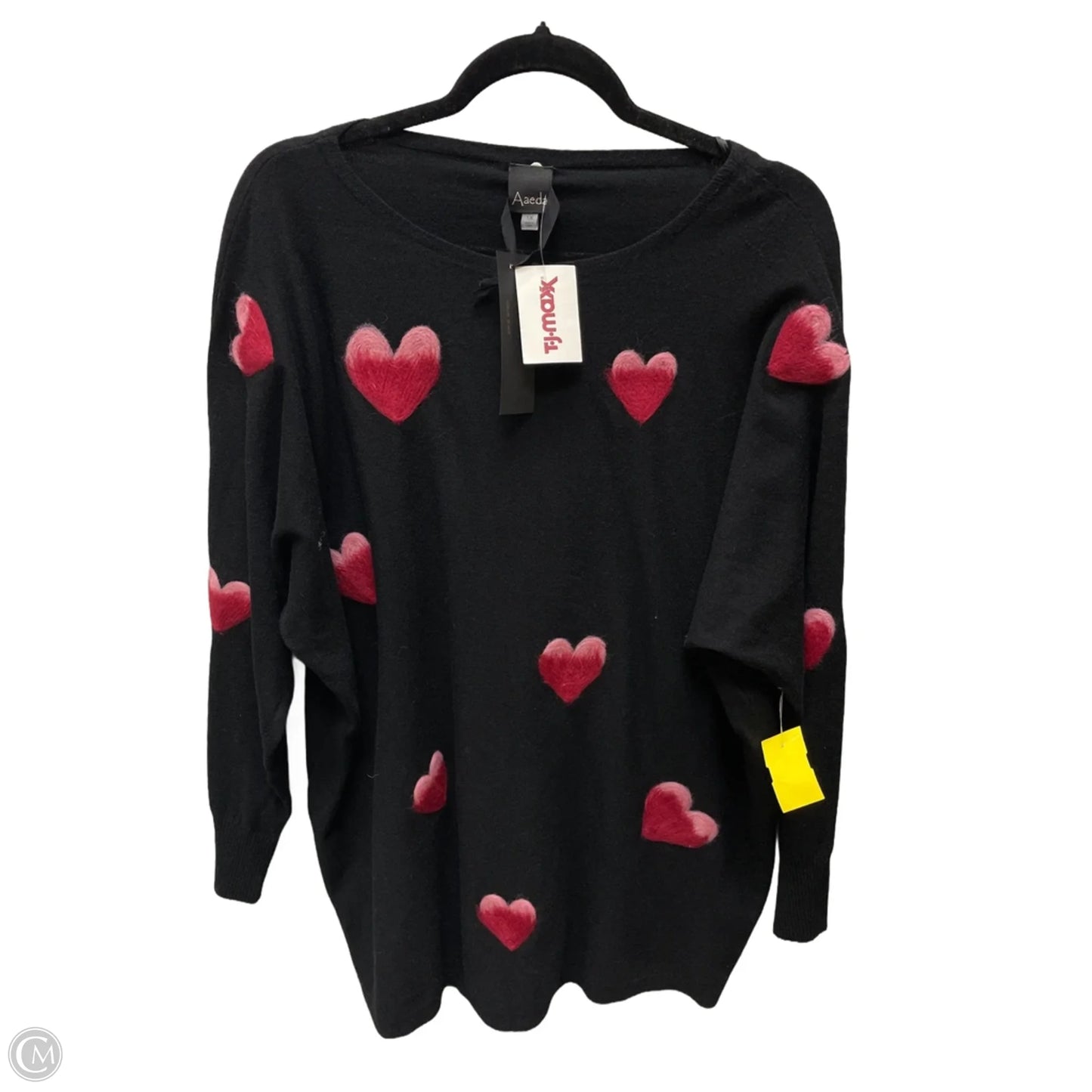 Sweater By Aaeda In Black & Red, Size: 1x